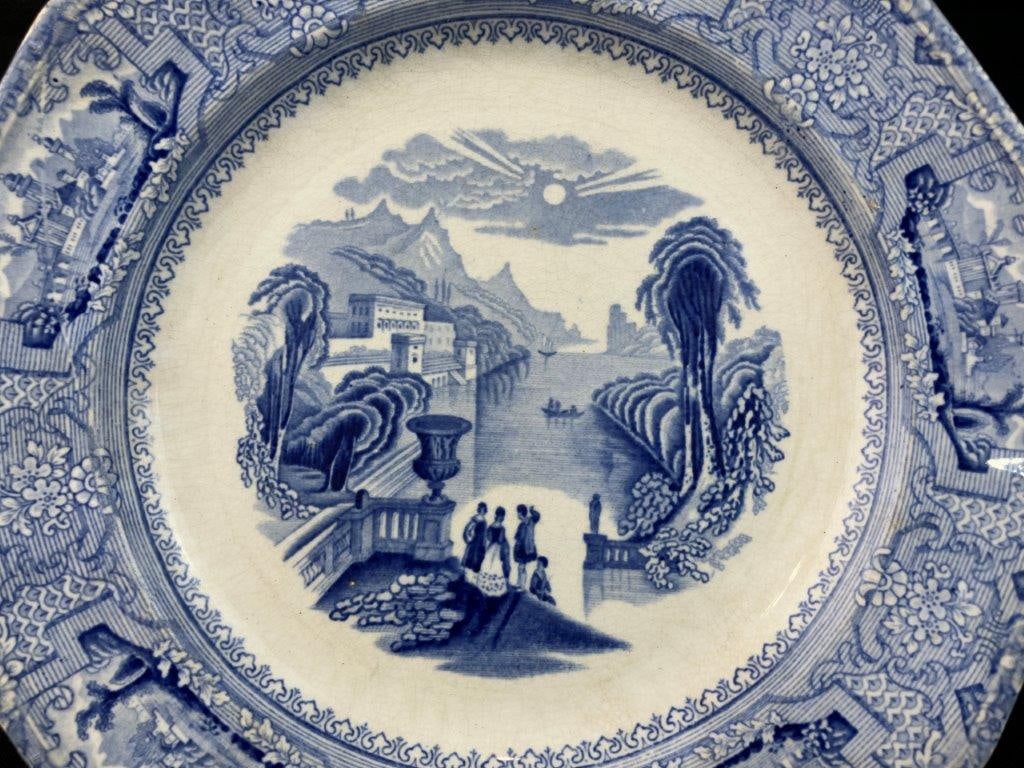 J. Wedgwood Blue and White Ironstone Plate and Additional Plate - 7