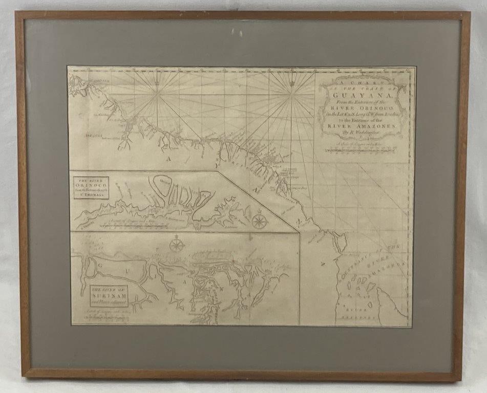 18th Century Map of the Coast Guayana by R. Waddington (1 of 6)