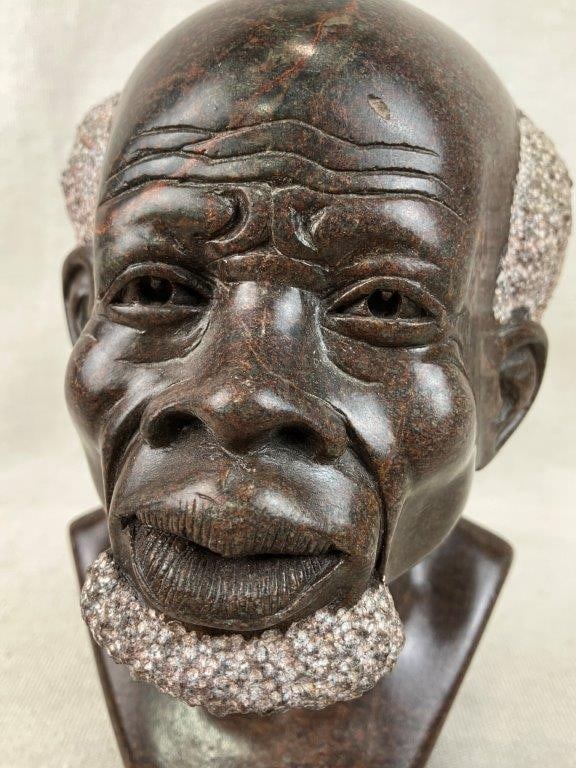African-American Stone Bust - 2