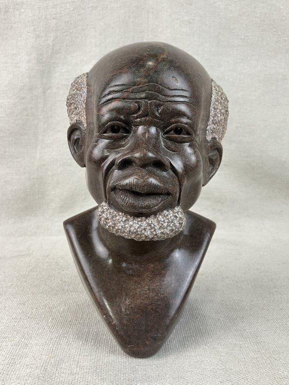 African-American Stone Bust - 3