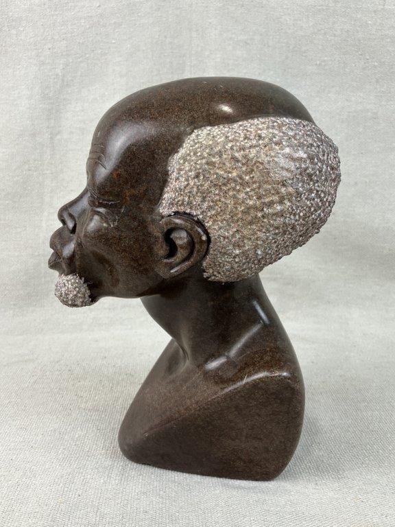 African-American Stone Bust - 4
