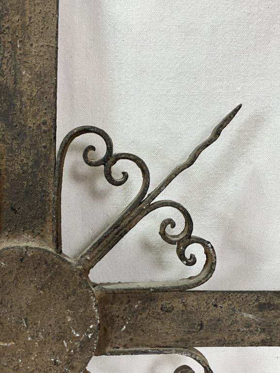 Folk Art Wrought Iron Cross - 2