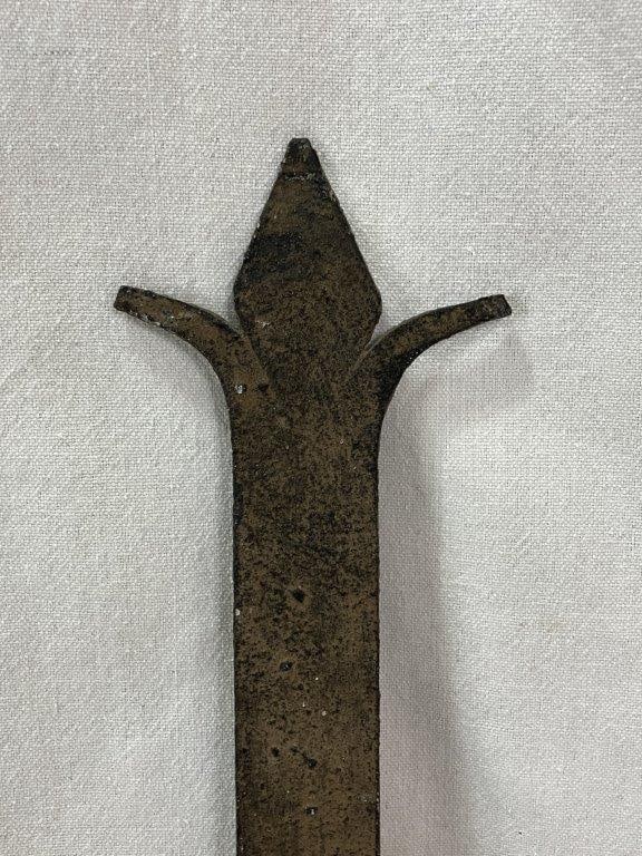 Folk Art Wrought Iron Cross - 3