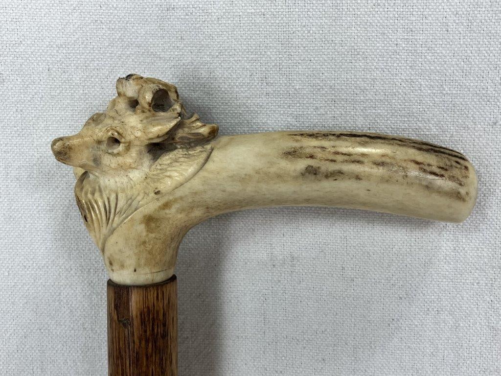 Carved Folk Art Cane - 2