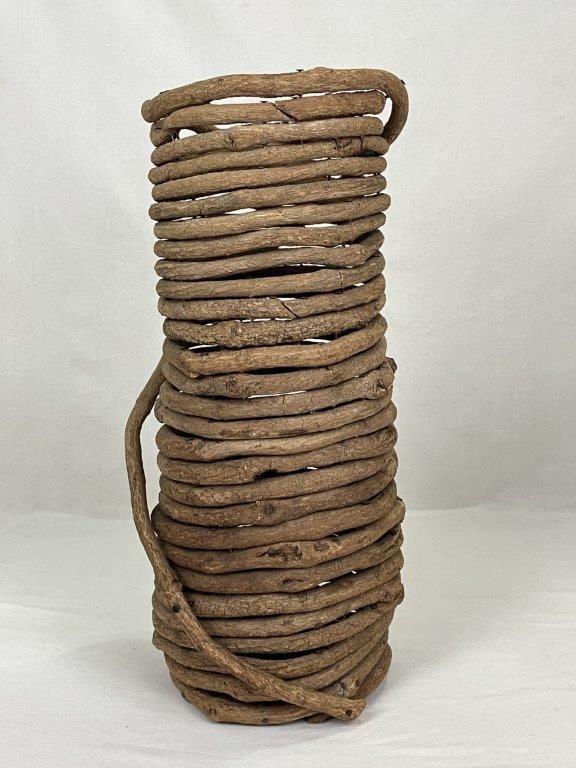 Folk Art Twisted Vine Cane Stand - 3