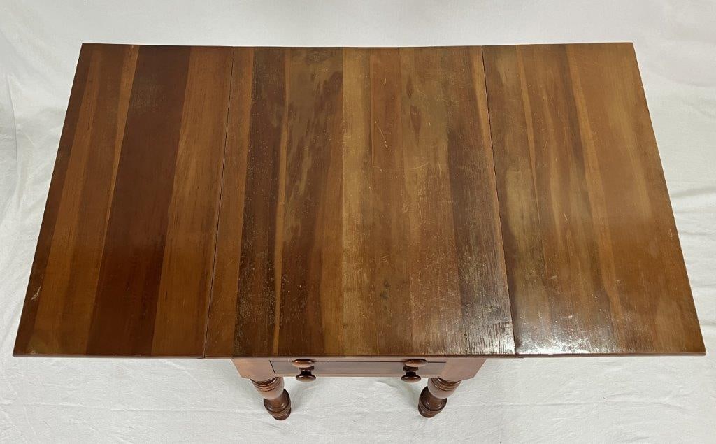 Mahogany Two Drawer Drop-Leaf Stand - 2