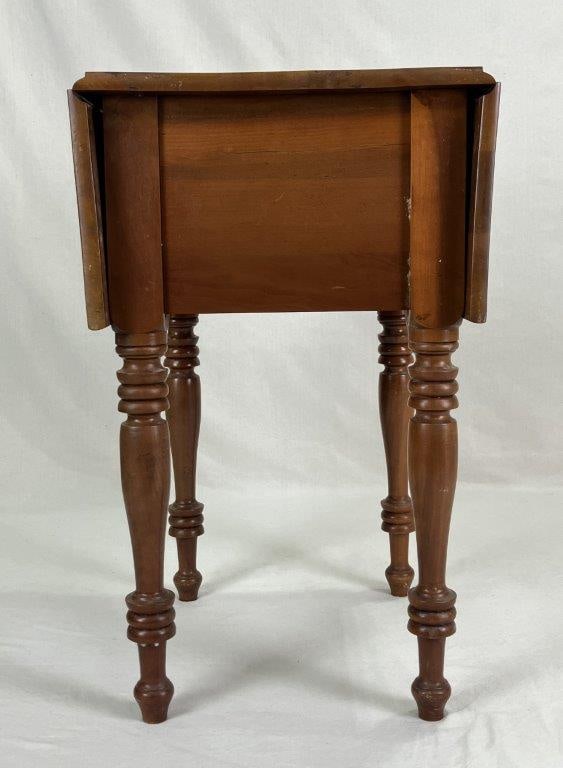 Mahogany Two Drawer Drop-Leaf Stand - 6