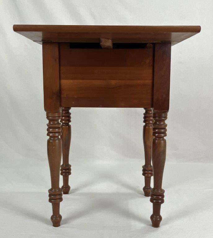 Mahogany Two Drawer Drop-Leaf Stand - 7