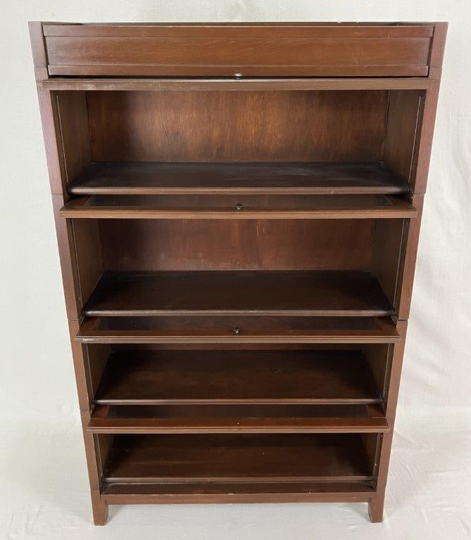 Mahogany Four-Section Lawyerâ€™s Bookcase - 3