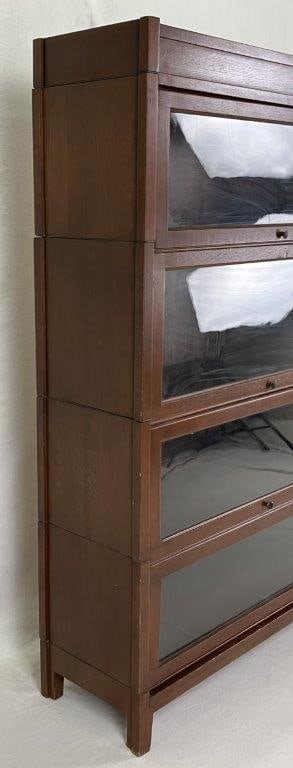 Mahogany Four-Section Lawyerâ€™s Bookcase - 4