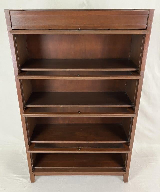 Mahogany Four-Section Lawyerâ€™s Bookcase - 2