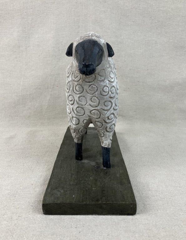 David Harden Folk Art Cast Sheep Sculpture - 3