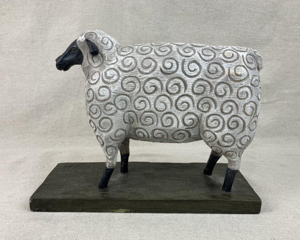 David Harden Folk Art Cast Sheep Sculpture - 4