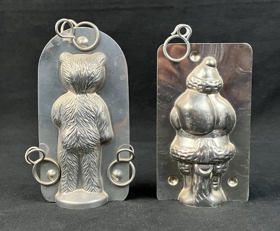 Pair of Christmas Santa and Bear Chocolate Molds - 3