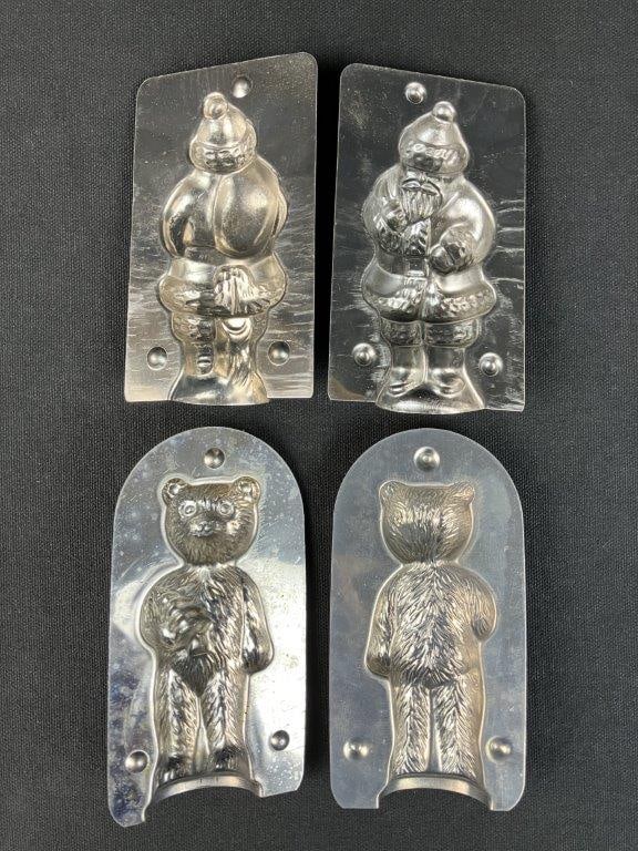 Pair of Christmas Santa and Bear Chocolate Molds - 5