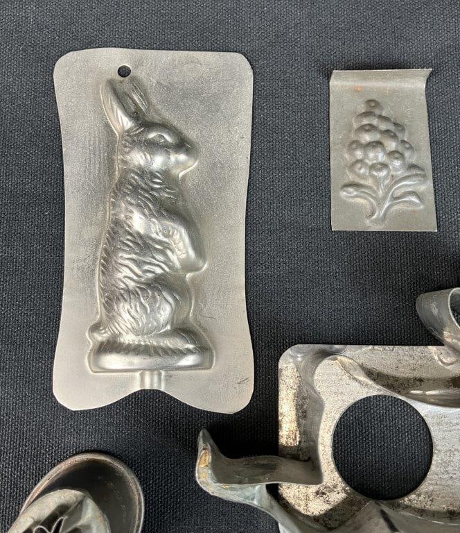 Assortment Tin Candy Molds - 4