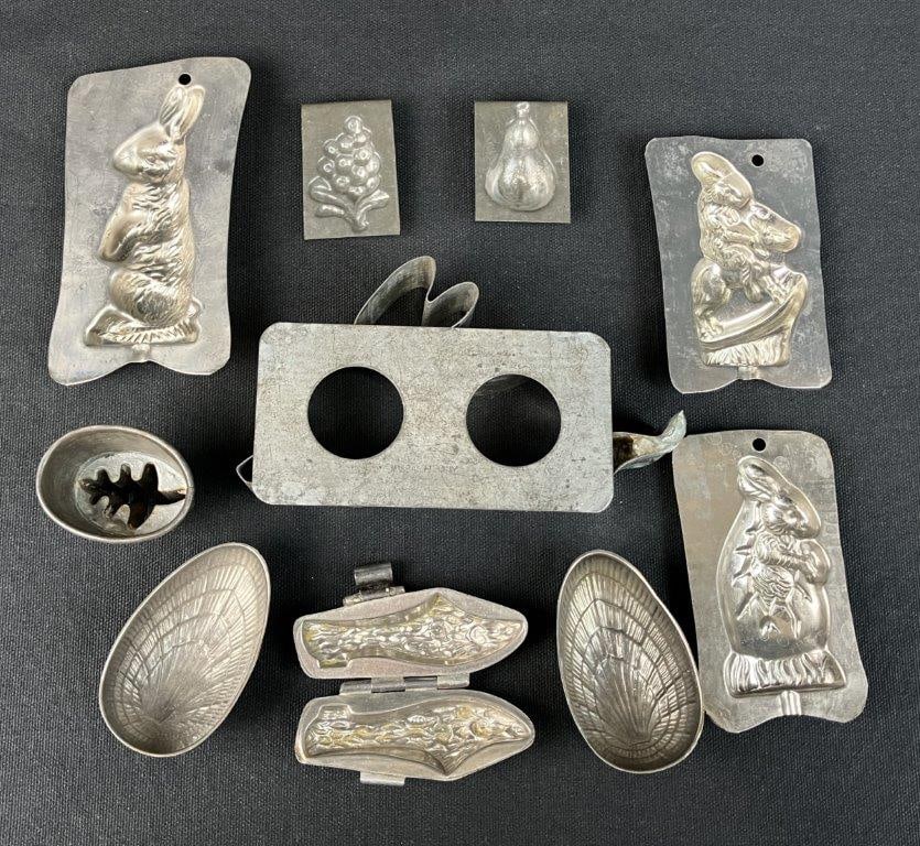 Assortment Tin Candy Molds - 7