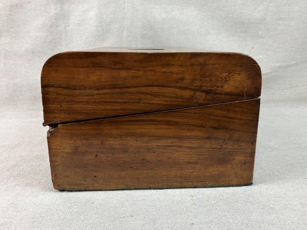 Antique Walnut Stationery Box - 7