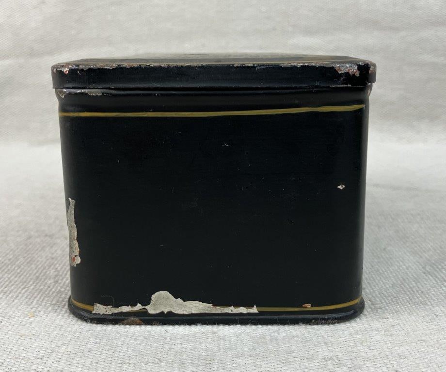 Two Black Toleware Floral Boxes - 12