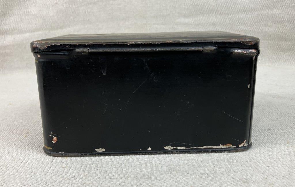 Two Black Toleware Floral Boxes - 13