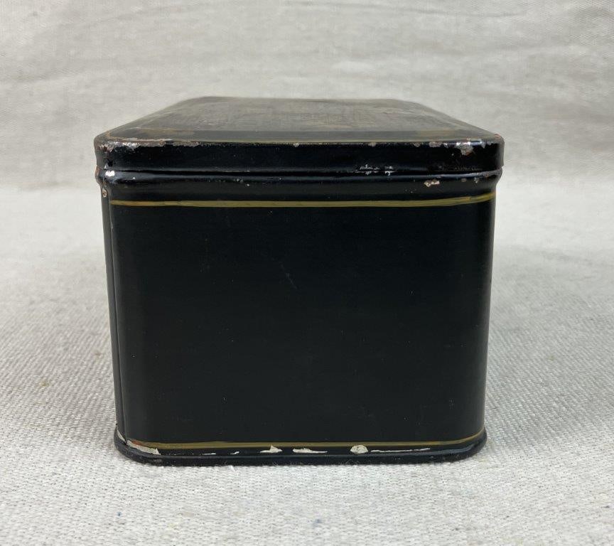 Two Black Toleware Floral Boxes - 14