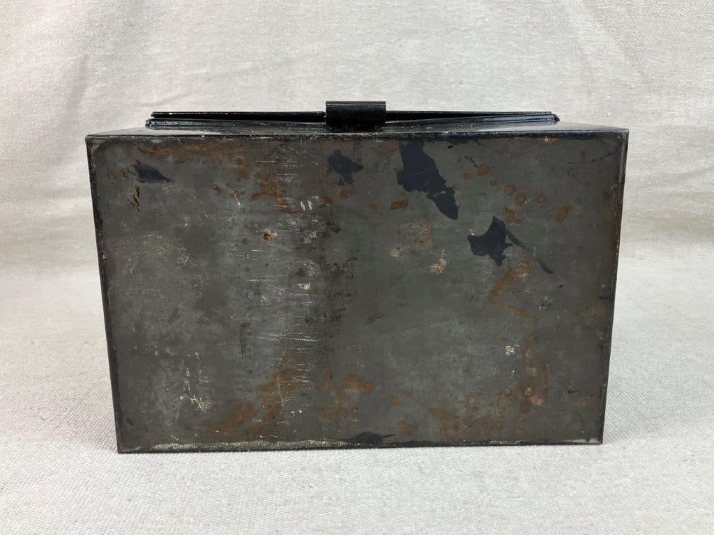 Two Black Toleware Floral Boxes - 8