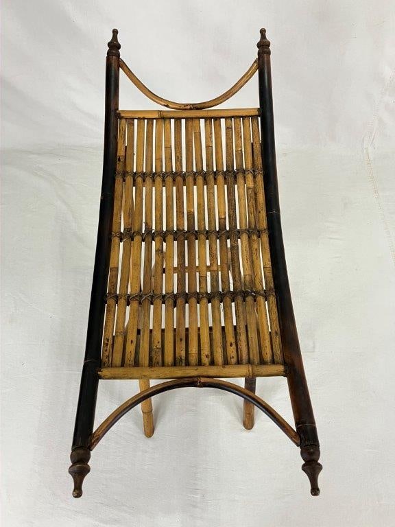 Vintage Bamboo Folding Table - 2