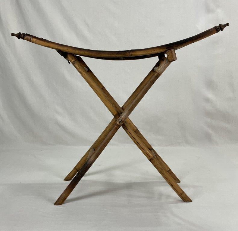 Vintage Bamboo Folding Table - 3