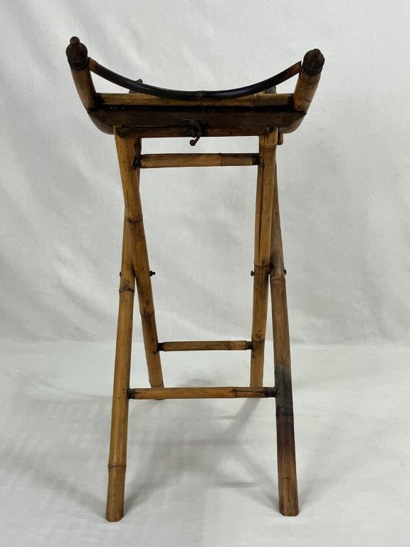 Vintage Bamboo Folding Table - 4
