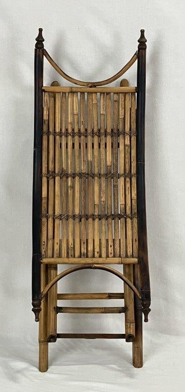 Vintage Bamboo Folding Table - 5