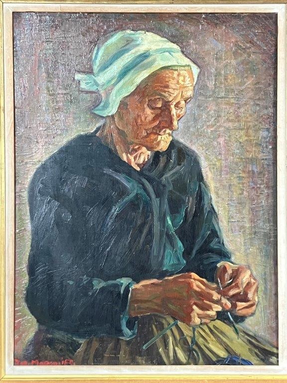 Joseph Margulies, Portrait of Elderly Woman, Oil Painting - 2