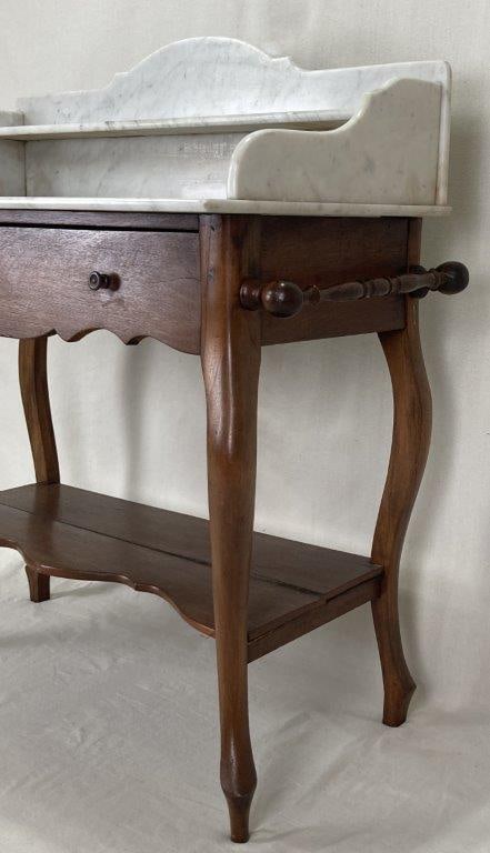19th Century Mahogany Marble Top Washstand - 6