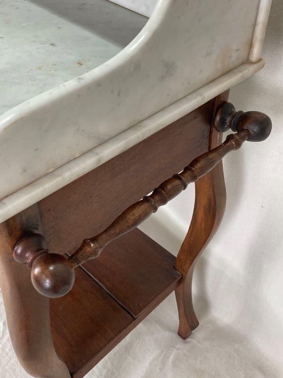 19th Century Mahogany Marble Top Washstand - 7