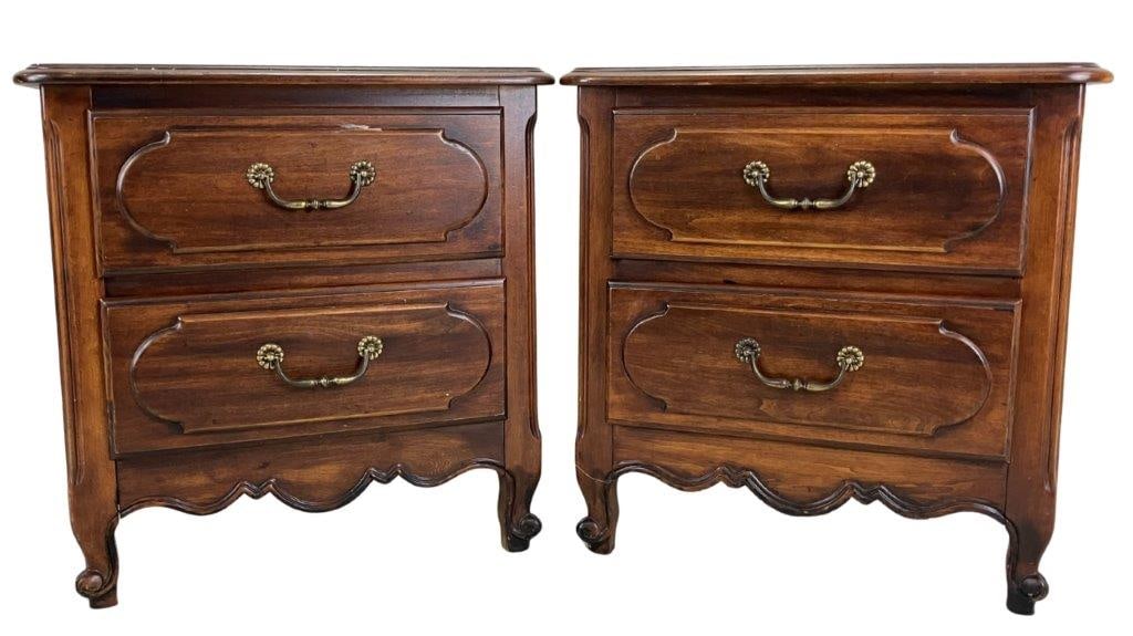 Pair of French Style Pine Night Stands (1 of 7)