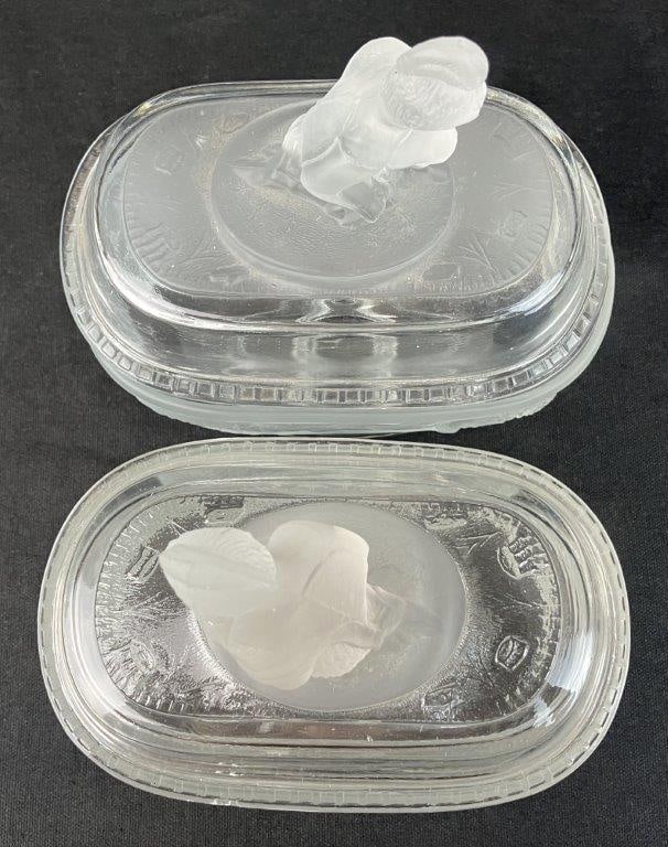 Two L.G. Wright Westward Ho Covered Oval Compotes - 10