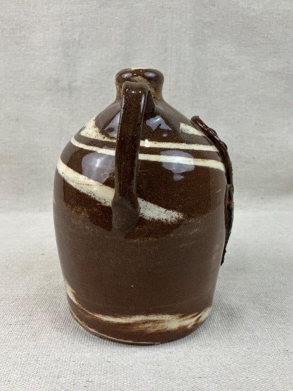 Johnathan Ervin Grape and Vine Swirl Pottery Jug - 7