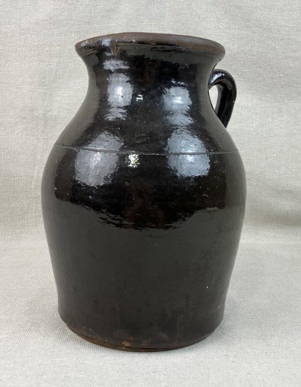 Glazed Stoneware Pitcher - 2