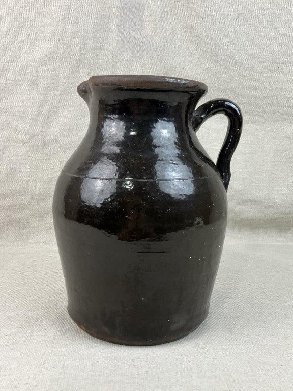 Glazed Stoneware Pitcher - 3