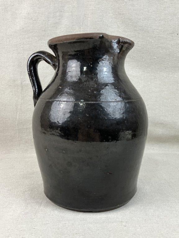 Glazed Stoneware Pitcher - 6