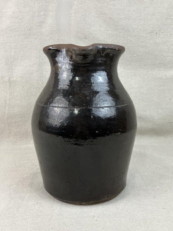 Glazed Stoneware Pitcher - 8
