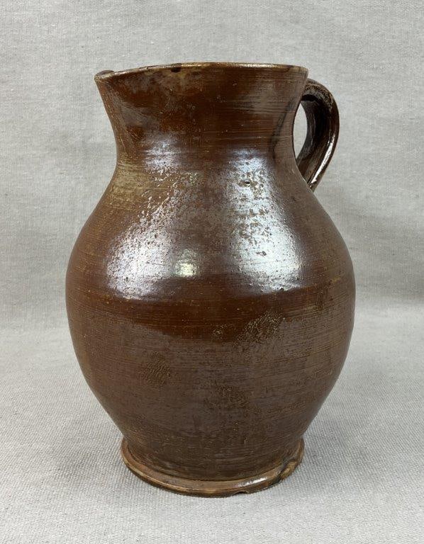 Glazed Stoneware Pitcher - 2