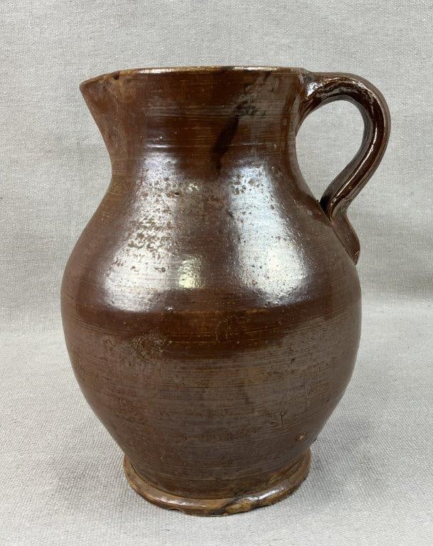 Glazed Stoneware Pitcher - 3