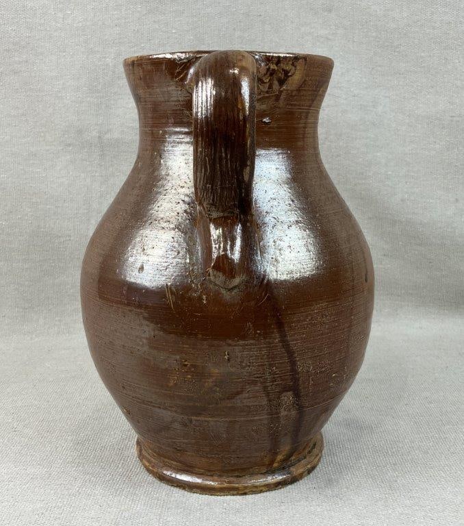 Glazed Stoneware Pitcher - 5