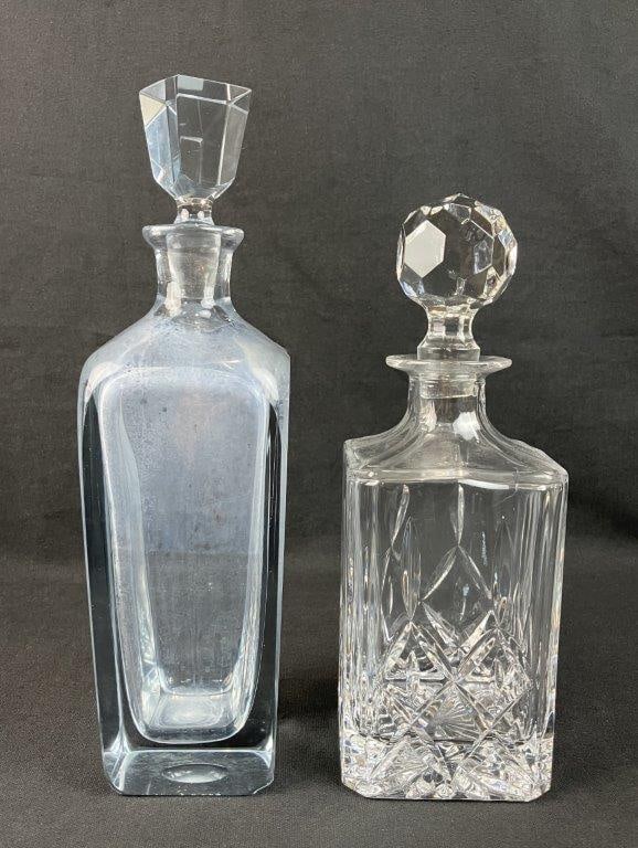 Swedish Mid-Century Art Glass and Block Decanters (1 of 9)