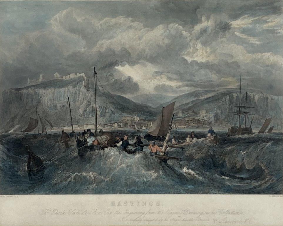 Joseph Mallord William Turner, Hastings, Hand-colored Engraving - 2