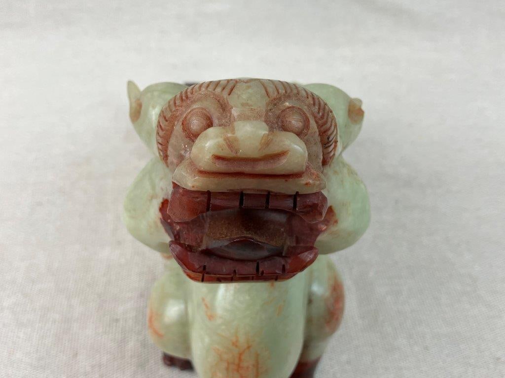 Chinese Carved Hetian Nephrite Jade Mythological Beast - 2