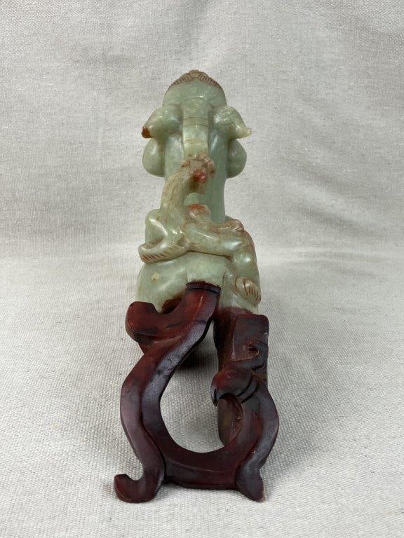 Chinese Carved Hetian Nephrite Jade Mythological Beast - 4