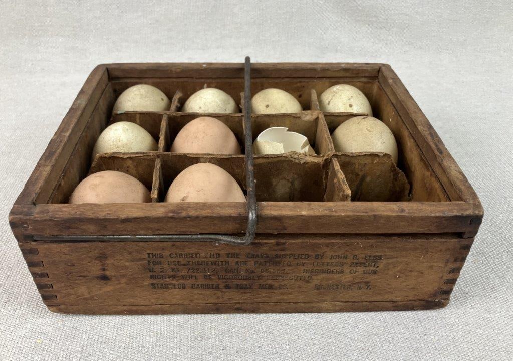 John G. Elbs Country Wooden Egg Carrier Tray (1 of 7)
