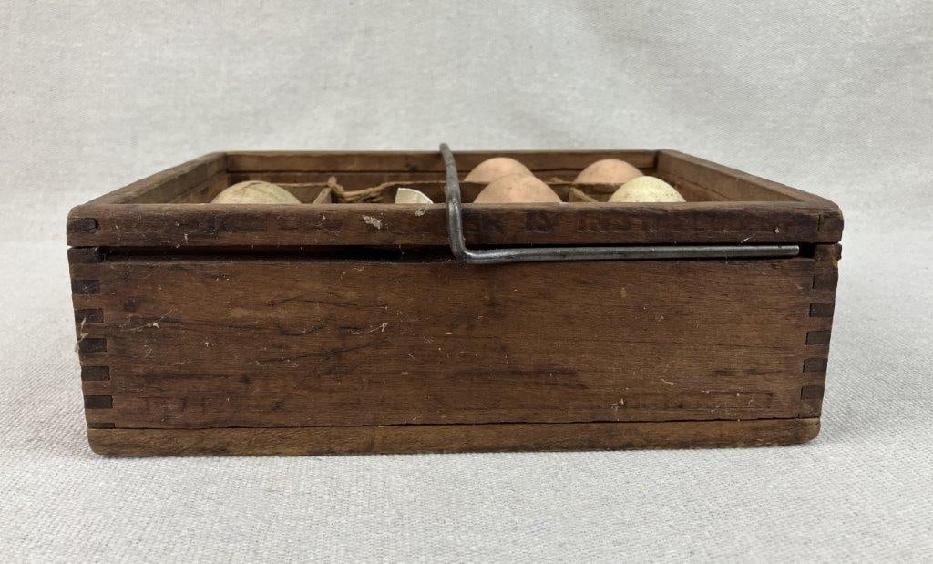 John G. Elbs Country Wooden Egg Carrier Tray - 4