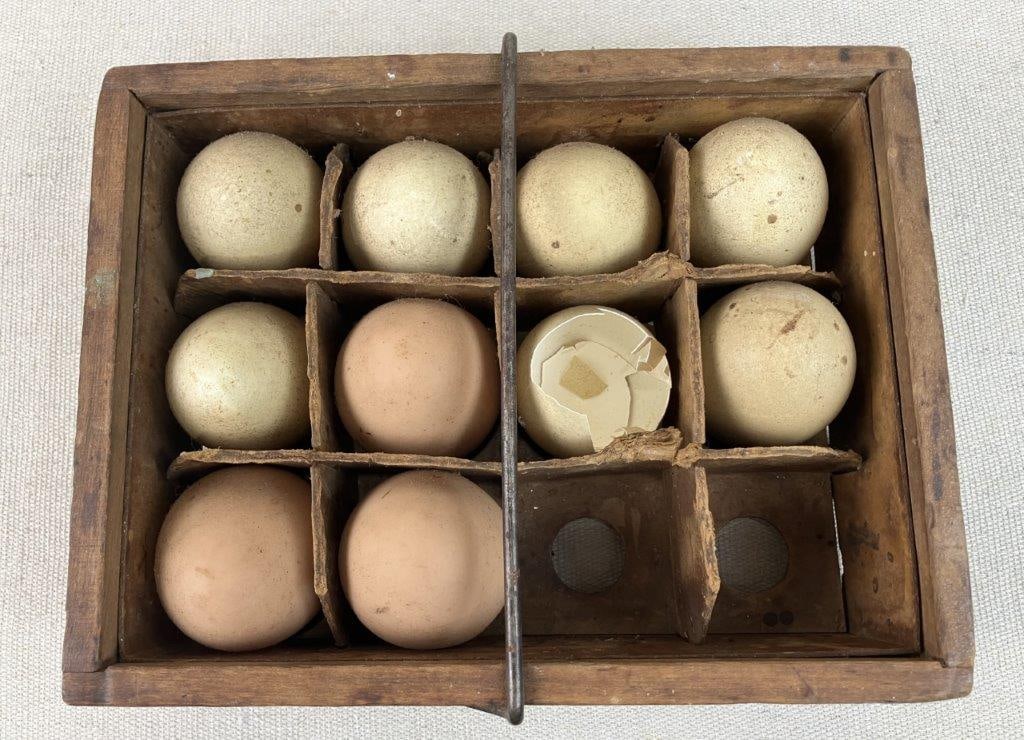 John G. Elbs Country Wooden Egg Carrier Tray - 7